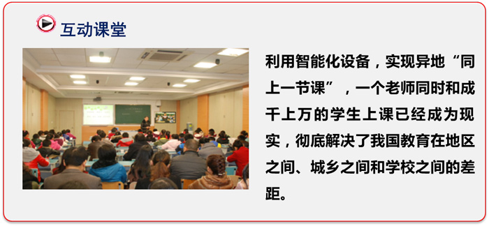 1、高清遠(yuǎn)程交互式教學(xué)